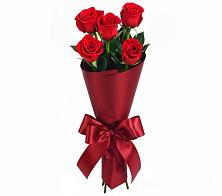 Букет 5 Красных роз Эдлесс Лав в Гидроторфе