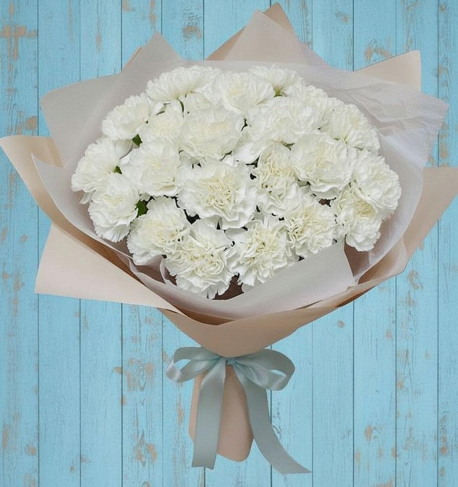 Букет цветов из: Гвоздики в Гидроторфе