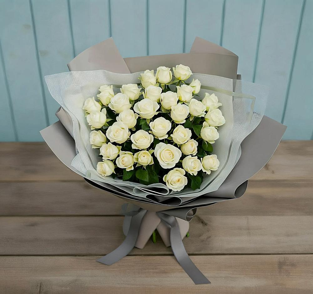 Букет Белоснежная нежность в Гидроторфе