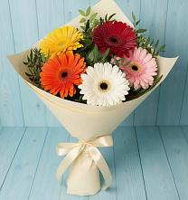 Букет цветов из:  Герберы в Гидроторфе