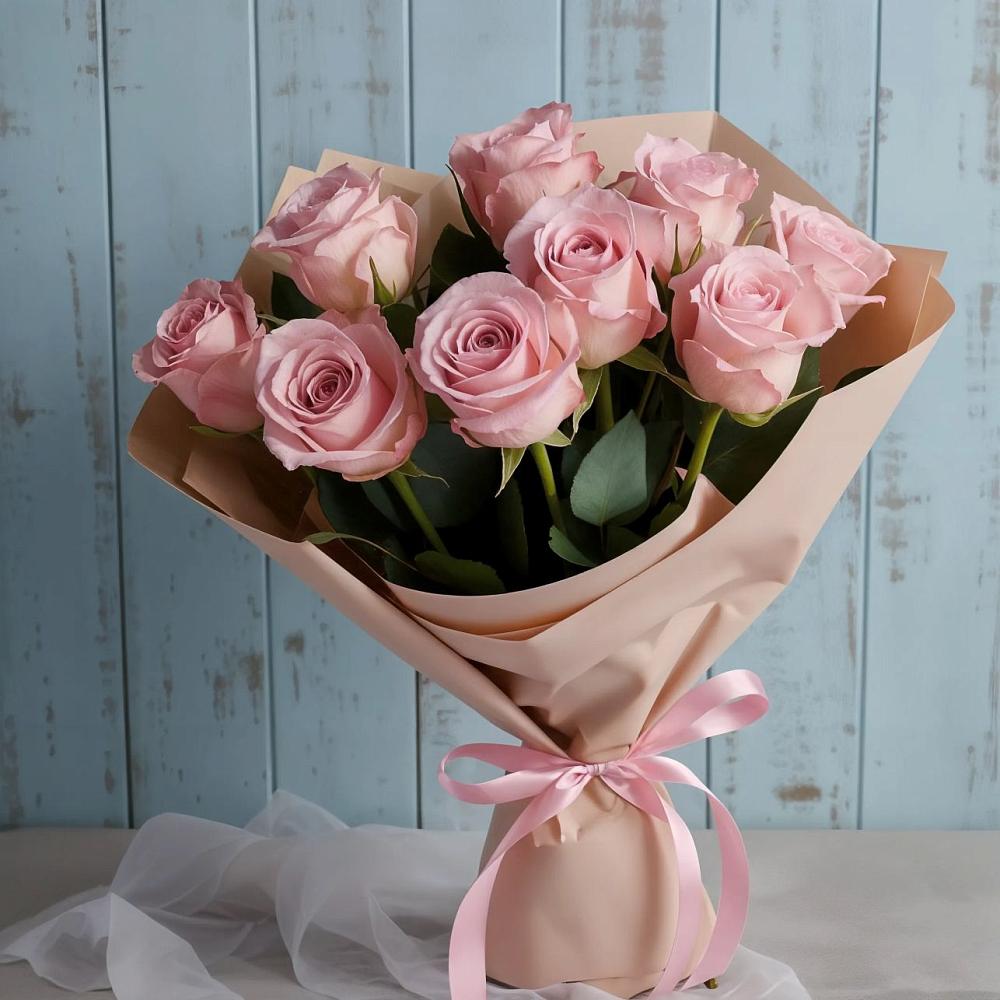 Букет цветов из: Розы в Гидроторфе