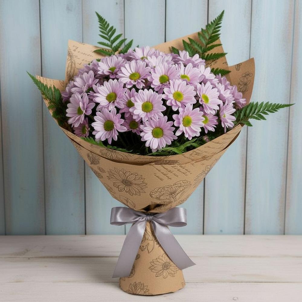 Букет цветов из: Хризантемы в Гидроторфе