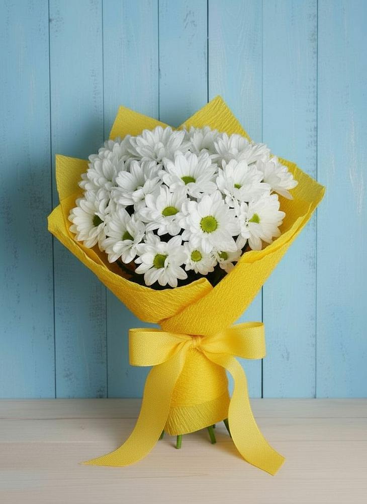 Букет цветов из: Хризантемы в Гидроторфе