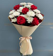 Букет цветов из:  Розы и Хризантемы #REPLACE_PRED# Гидроторфе