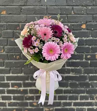 Букет цветов из:  Герберы и Хризантемы #REPLACE_PRED# Гидроторфе