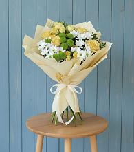 Букет цветов из:  Хризантемы и Розы #REPLACE_PRED# Гидроторфе