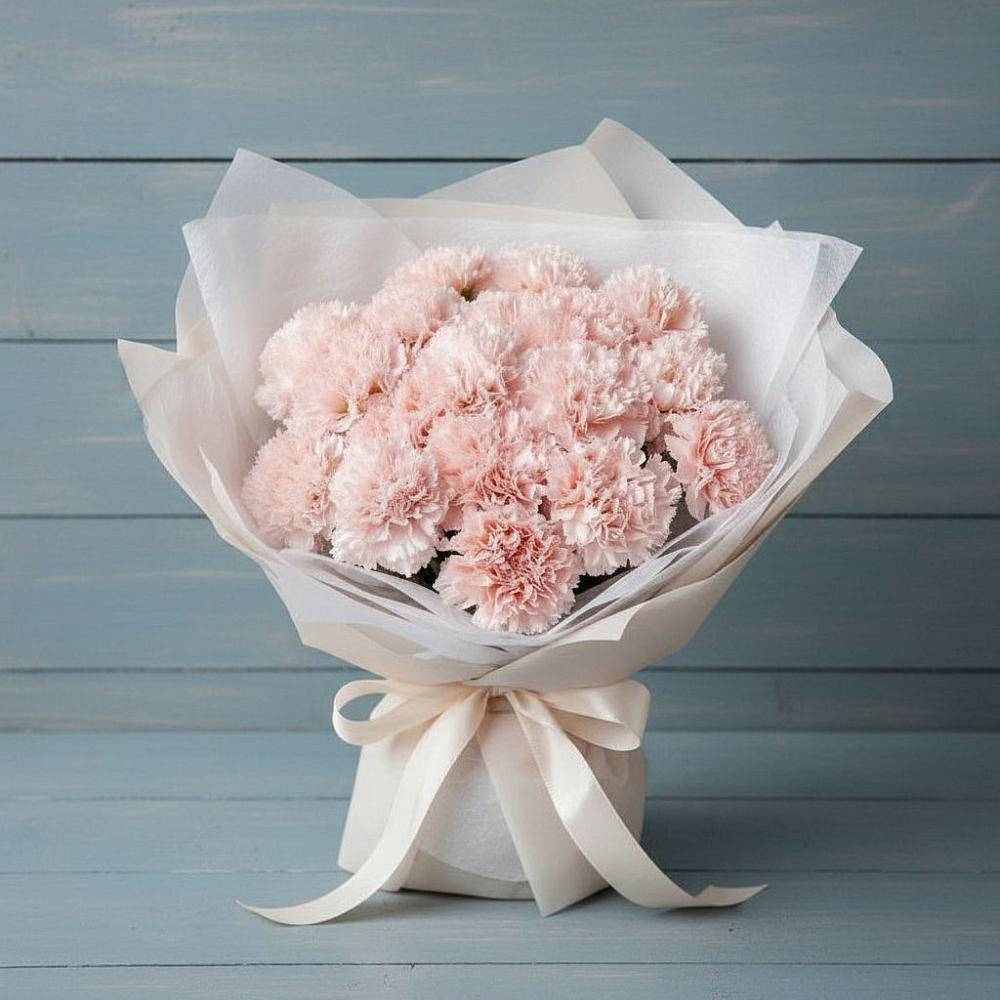 Букет цветов из: Гвоздики в Гидроторфе